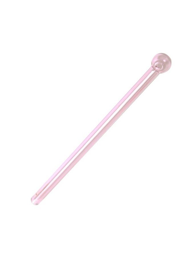 Colored spherical filter glass drinking straw, lip-protecting, heat-resistant, suitable for juice, milk and water consumption. - Image 1